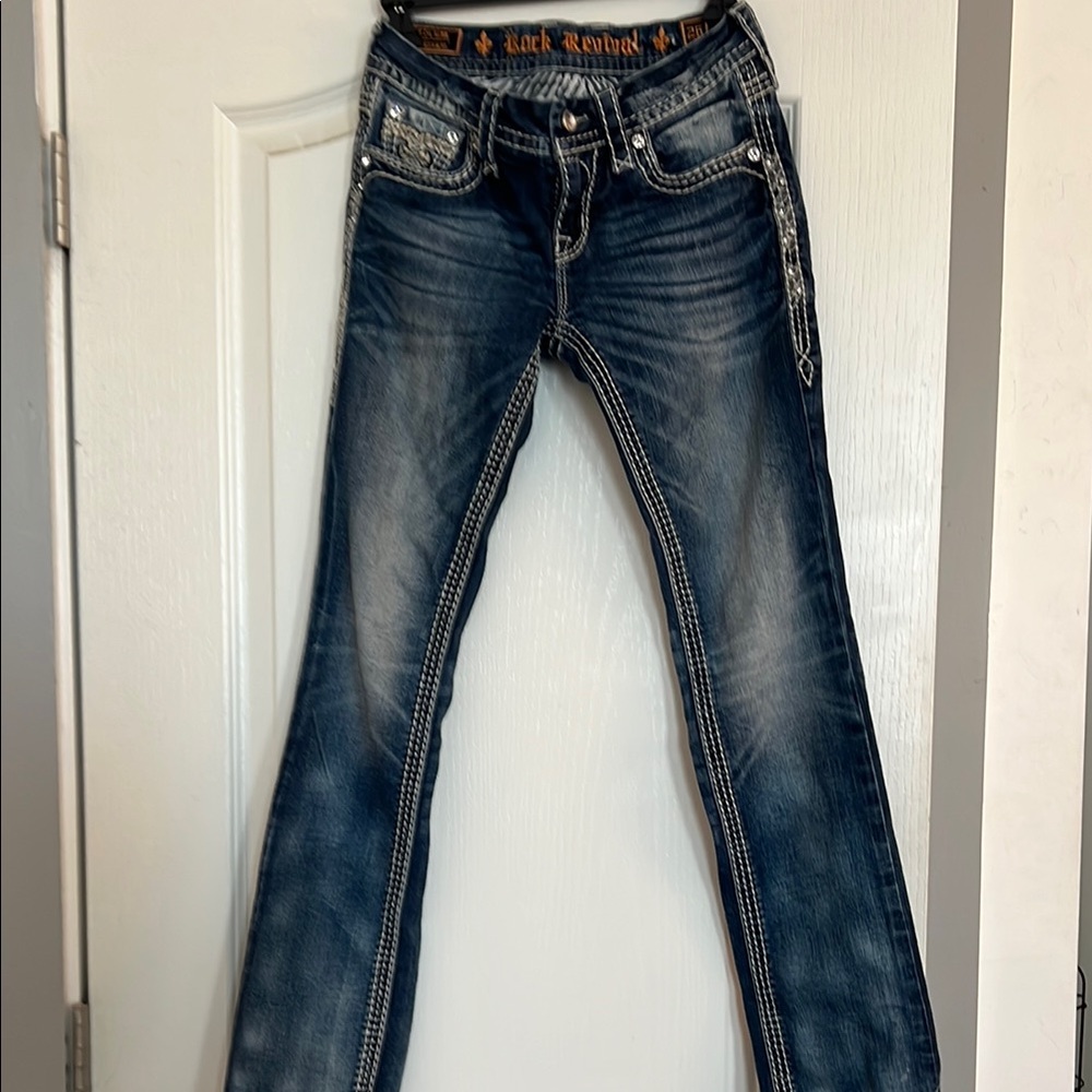 Women's Rock Revival Blue Jeans